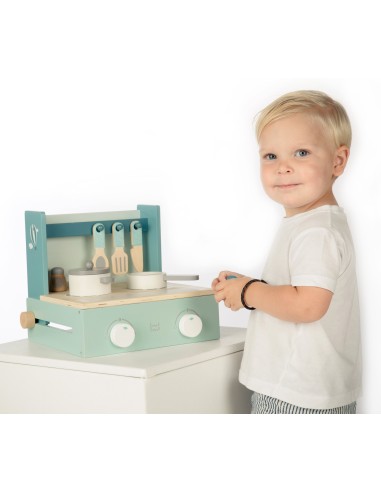 Petite Cuisine Pliable en Bois Vert - Label Label