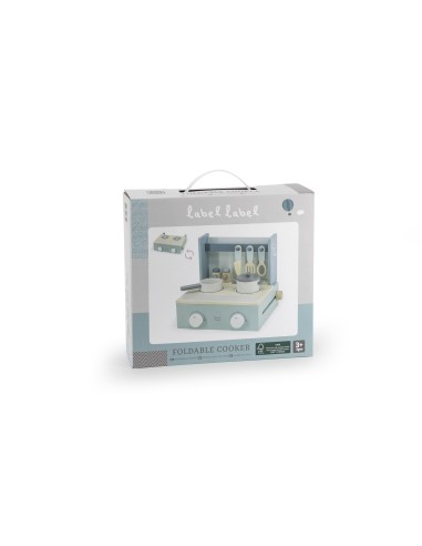 Petite Cuisine Pliable en Bois Vert - Label Label