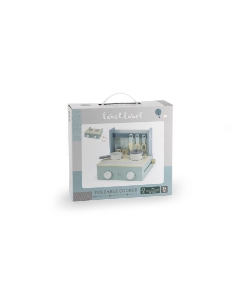 Petite Cuisine Pliable en Bois Vert - Label Label