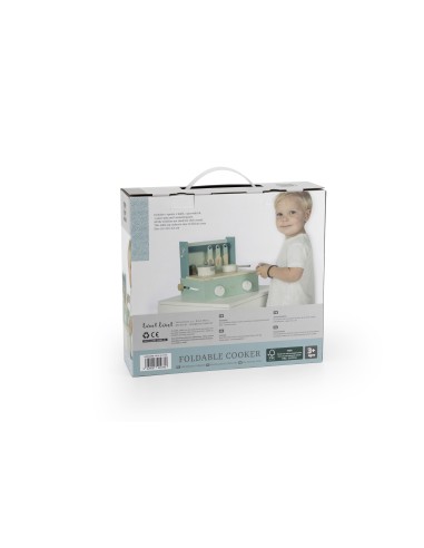 Petite Cuisine Pliable en Bois Vert - Label Label