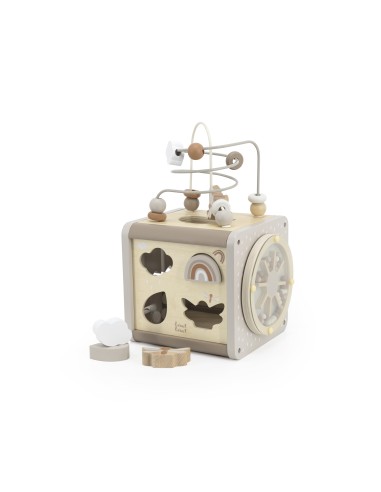 Cube d'Activité en Bois Nougat - Label Label