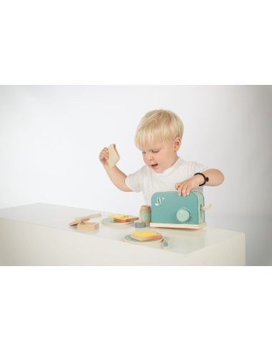 Grille Pain en Bois Vert - Label Label