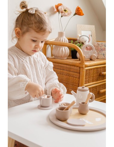 Service à Thé en Bois Nougat - Label Label