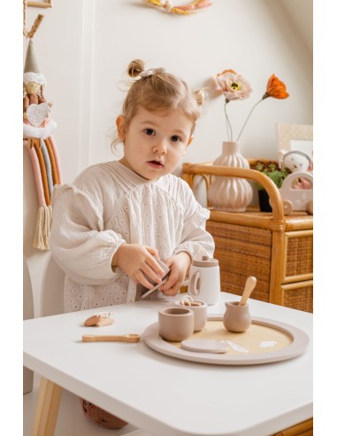 Service à Thé en Bois Nougat - Label Label