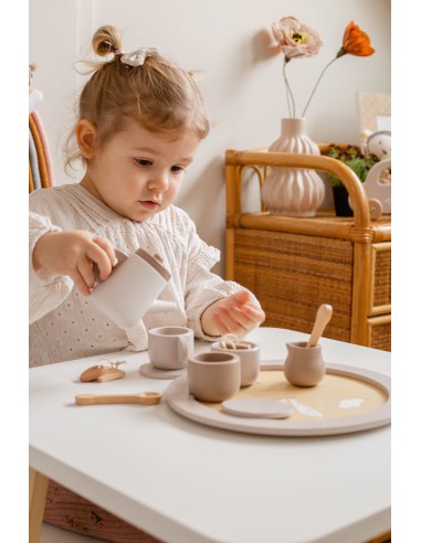 Service à Thé en Bois Nougat - Label Label