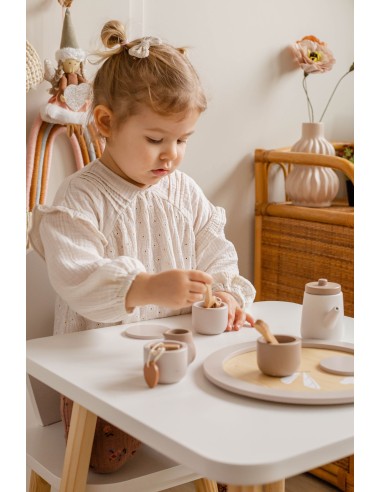 Service à Thé en Bois Nougat - Label Label