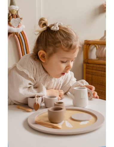 Service à Thé en Bois Nougat - Label Label