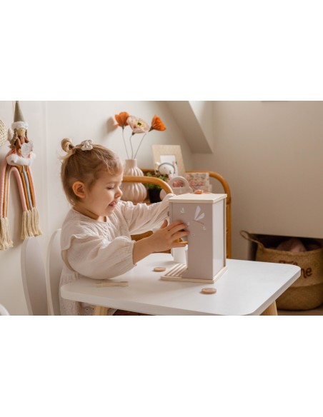 Machine à Expresso en Bois Nougat - Label Label