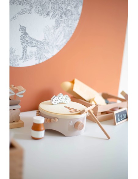 Binic Crêpière en Bois Nougat - Label Label