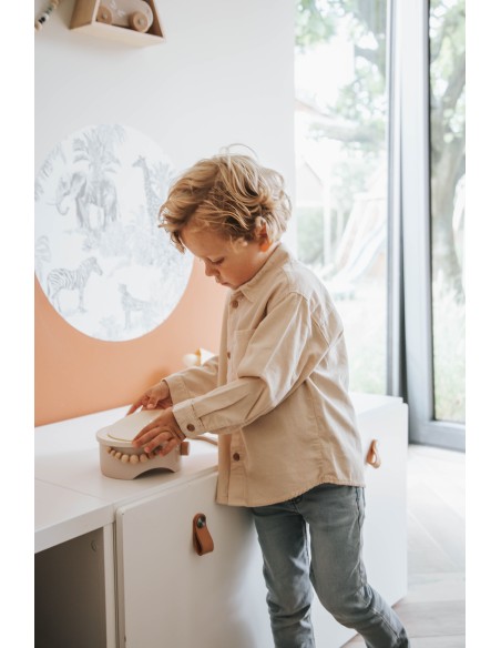 Binic Crêpière en Bois Nougat - Label Label