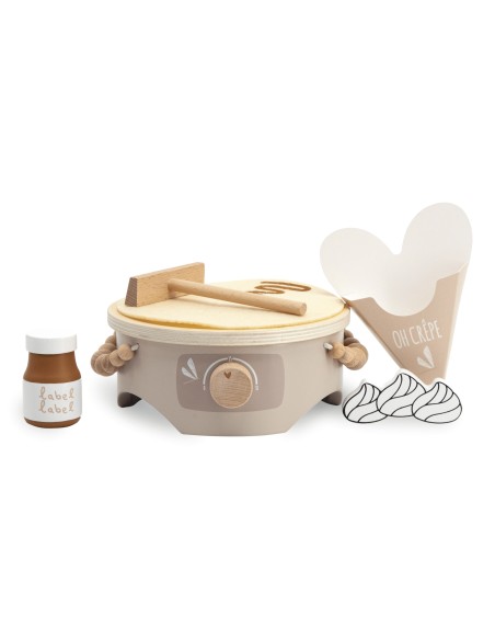 Binic Crêpière en Bois Nougat - Label Label