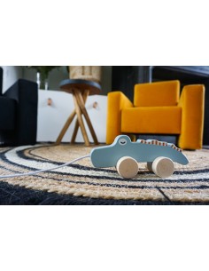 Jouet à Tirer Crocodile en Bois 2