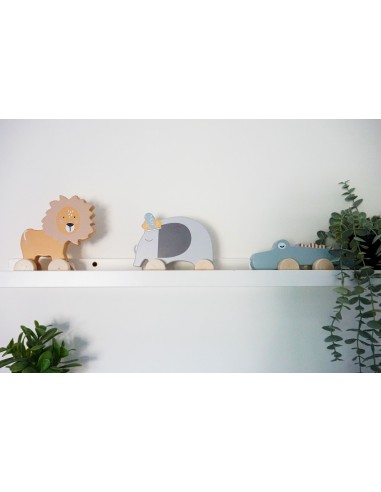 Jouet à Tirer Lion en Bois