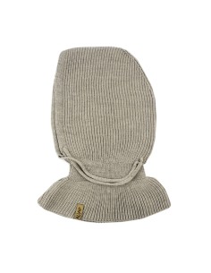 Cagoule Imani Taupe pour enfant en laine de mérinos 2