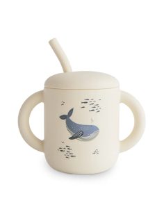 Gobelet d'apprentissage en silicone souple à anses avec...