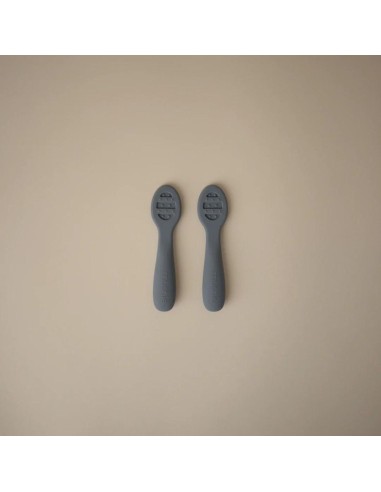 Pré Cuillères d'apprentissage Mushie (x2) Bleue...