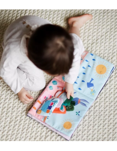 Livre en Tissu "Du Potager à l'Assiette" Lapin Gabin Ebulobo 2