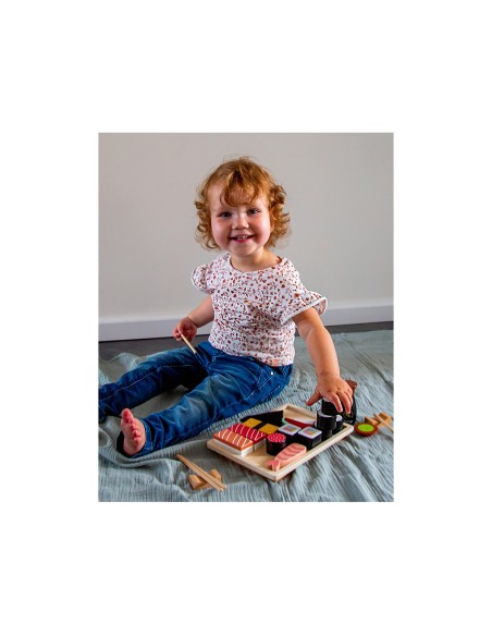 Service à Sushi en Bois