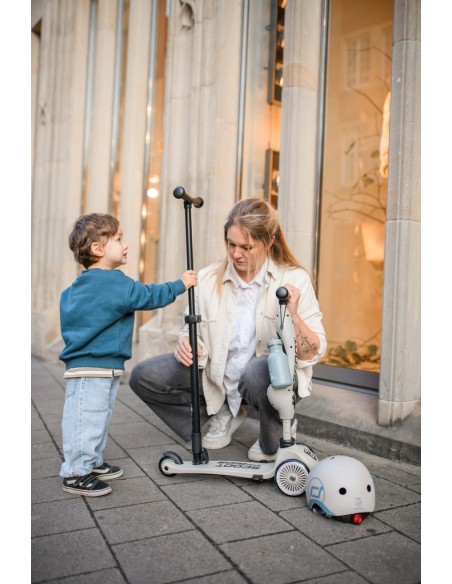 Push and Go - Porteur 2 en 1 évolutif en trottinette 1 à 5 ans Blanc Ash