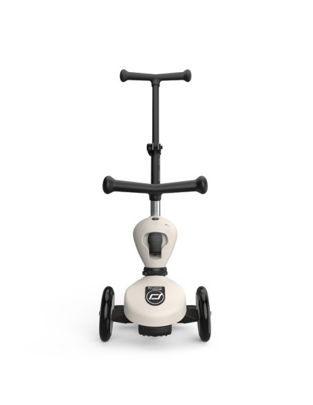 Push and Go - Porteur 2 en 1 évolutif en trottinette 1 à 5 ans Blanc Ash