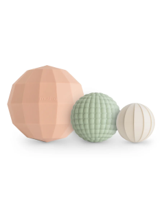 Lot de 3 Balles Sensorielles Mushie Blush