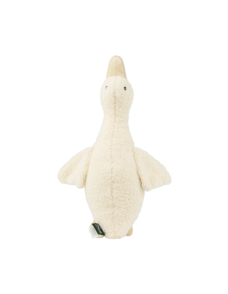 Peluche réconfortante musicale et bruits blancs Petite Oie Liva crème