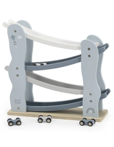 Circuit Toboggan Voiture Bleu en Bois - Label Label 2