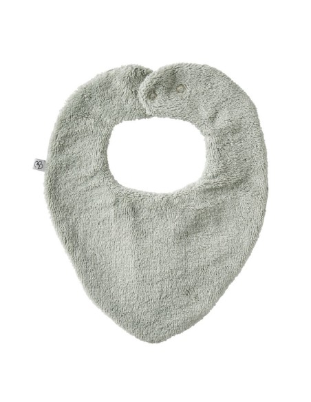 Bavoir Bandana Bambou & Gaze coton Vert de Gris