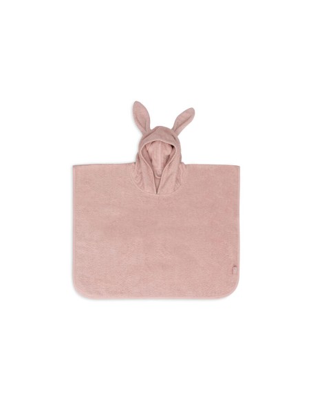 Poncho de bain Lapin en coton Rose