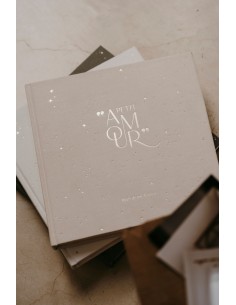 Livre de naissance - Petit Amour - Velours Beige 2