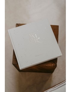 Livre de naissance - Petit Amour - Velours Blanc 2