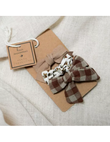 Lot de 3 Barrettes Nœuds