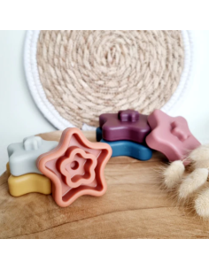 Jouet Tour empilable Etoiles en Silicone 2