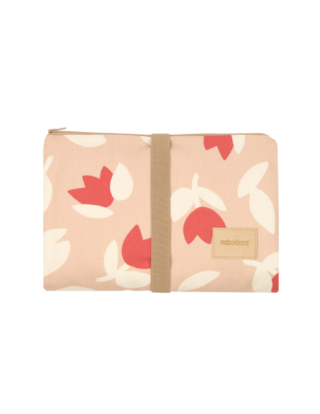 Matelas à langer de voyage Hyde Park imperméable Red Tulips