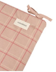 Tour de lit Nest Stories Pink Red Checks 2