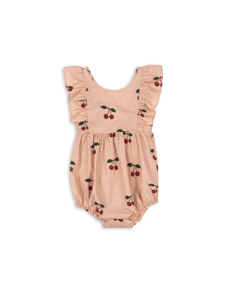 Barboteuse d'été Verbena Ma Grande Cerise en coton bio