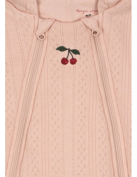 Combinaison molletonnée à capuche en coton biologique Minna Blush