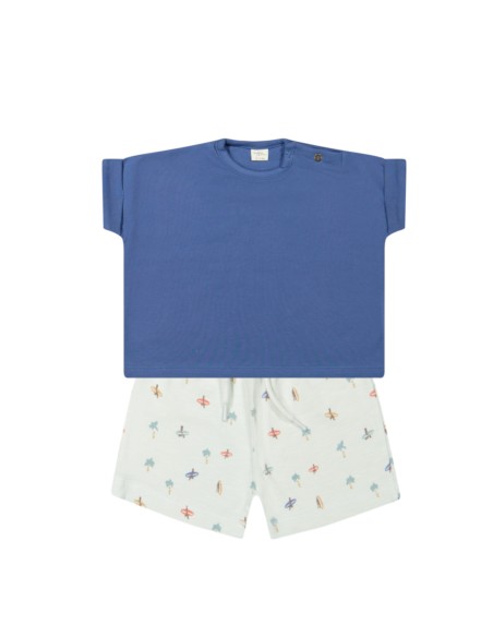 Ensemble T-shirt Over-size et Short Mani en Coton Biologique