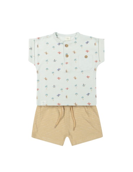 Ensemble T-shirt et Short Marius en Coton Biologique