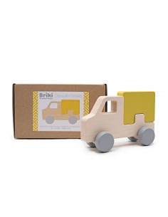Camion Puzzle Truck en bois Moutarde 2