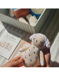 Hochet en Crochet Mouton Nino Bleu LeroLero - Jouet... 2