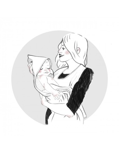 Cape de Bain Tablier Pierre Bleue