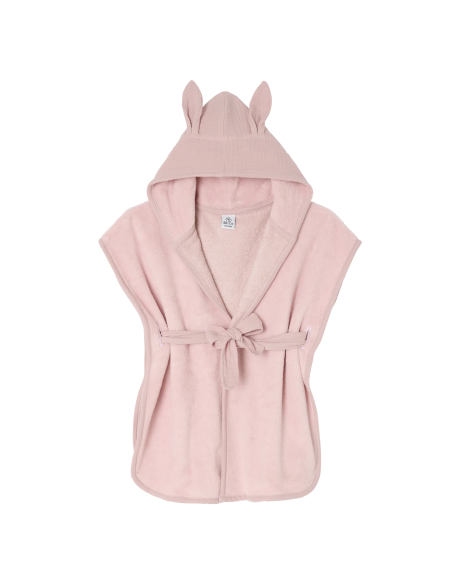 Poncho de bain Lapin en Bambou & Gaze coton Pétale