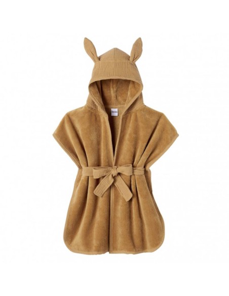 Poncho de bain Lapin en Bambou & Gaze coton Havane