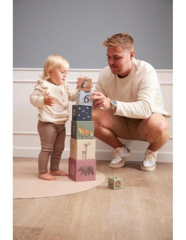 Jeu de 10 Cubes empilables Filibabba