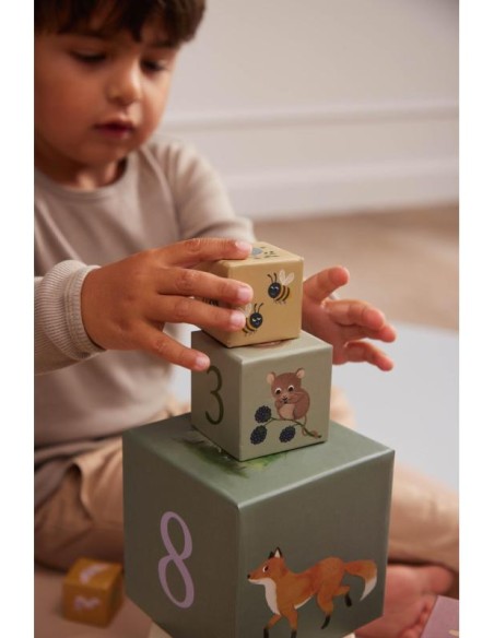 Jeu de 10 Cubes empilables Filibabba