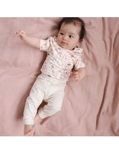 Drap housse coton biologique Dusty Rose 60x120cm 2