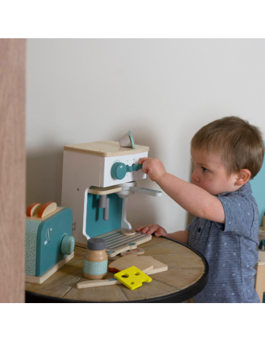 Machine à Expresso en Bois Vert - Label Label