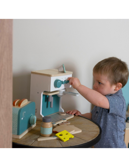 Machine à Expresso en Bois Vert - Label Label