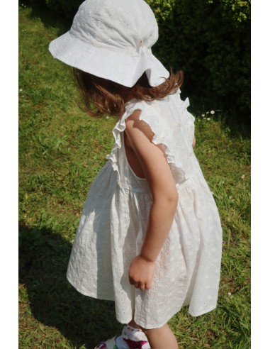 Robe d'été Lacey Optic White en coton bio